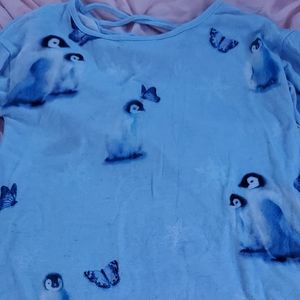 Periwinkle penguin shirt